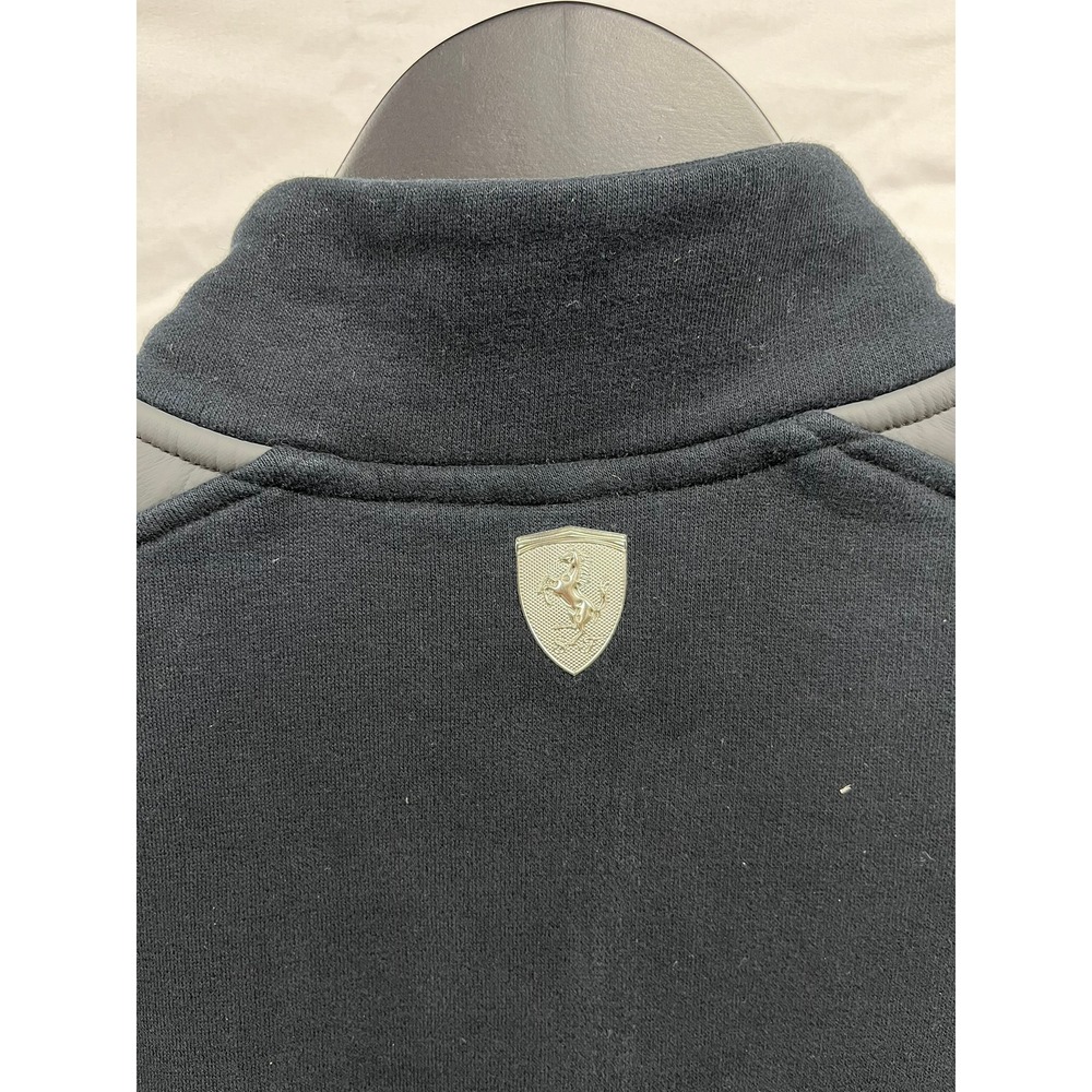 Puma x Ferrari Women's‎ Black Full Zip Fitted Fleece Lined Track Jacket - Picture 6 of 9